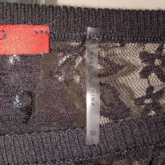 Red Black Short Sleeve Lightweight Sweater XL/1X - Picture 4 of 8